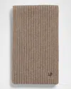 Loro Piana Men's Ribbed Cashmere Scarf In Brown