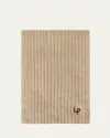 Loro Piana Men's Ribbed Cashmere Scarf In Natural Melange