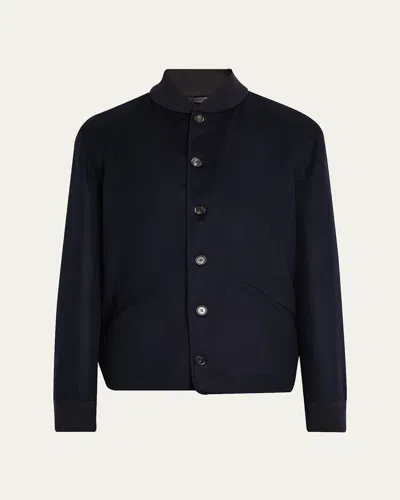 Loro Piana Men's Rik Water-repellent Cashmere Blouson In Black