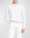 Loro Piana Roadster Cashmere Half-zip Sweater In Blue