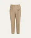 Loro Piana Men's Ruben Linen Pants In Brown