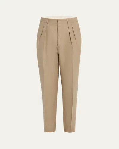 Loro Piana Men's Ruben Linen Pants In Brown