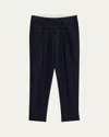 Loro Piana Men's Ruben Linen Pants In Black