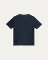 Loro Piana Men's Sam Linen Crewneck T-shirt In W000 Blue Navy