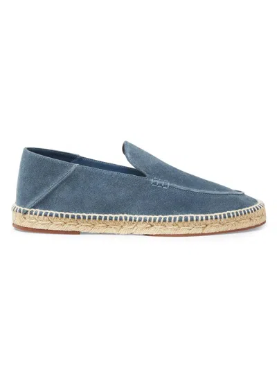 Loro Piana Men's Seaside Suede Slip-ons In Blue
