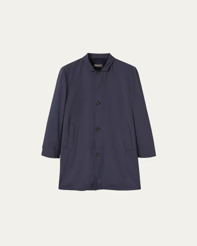 Loro Piana Men's Sebring Windmate Jacket In Navy Ocean Wave