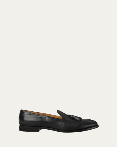 Loro Piana Men's Serge Walk Heritage Leather Tassel Loafers In Black