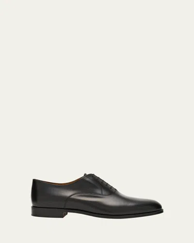 Loro Piana Men's Sergio Walk Box Leather Oxfords In Black