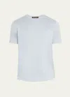 Loro Piana Men's Silk Cotton Jersey T-shirt In 510x Coal Green
