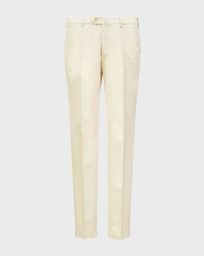 Loro Piana Men's Slim Sport Cotton Dyed Trousers In Tidal Foam