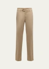 Loro Piana Men's Slim Sport Cotton Dyed Trousers In Tidal Foam