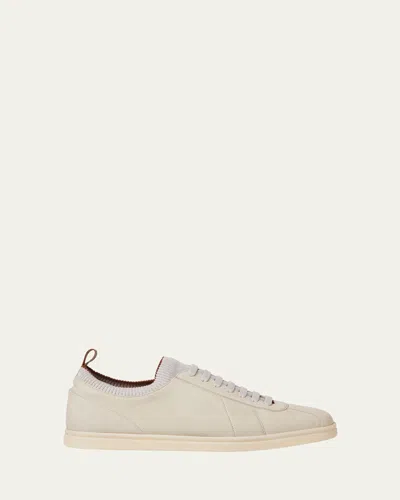 Loro Piana Soho 2.0 Leather Sneakers In Neutral