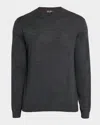Loro Piana Men's Sottile Wool, Silk And Cashmere Crewneck Sweater