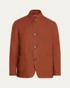 Loro Piana Spagna Linen Jacket In Kokuto Sugar