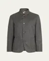 Loro Piana Men's Spagna Cashmere Single-breasted Jacket In Gray