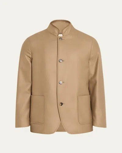 Loro Piana Men's Spagna Wool Jacket In B3w3 Elm Tree Brown