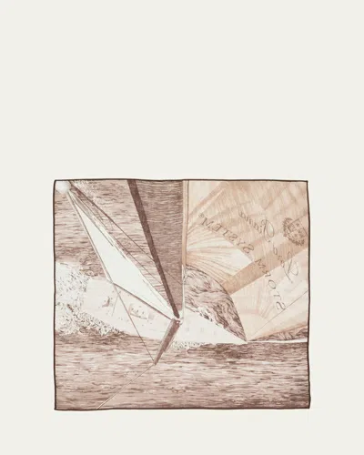 Loro Piana Men's Storm System Wool Foulard In T1nq Sepia Tintpine