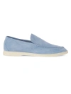 Loro Piana Men's Summer Walk Suede Loafers In Ultramarine