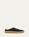 Loro Piana Men's Tennis Walk Suede Low-top Sneakers