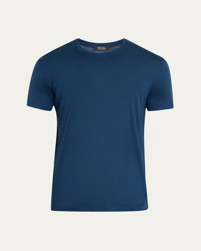 Loro Piana Men's The Gift Of Kings Kim Crewneck T-shirt In Blue