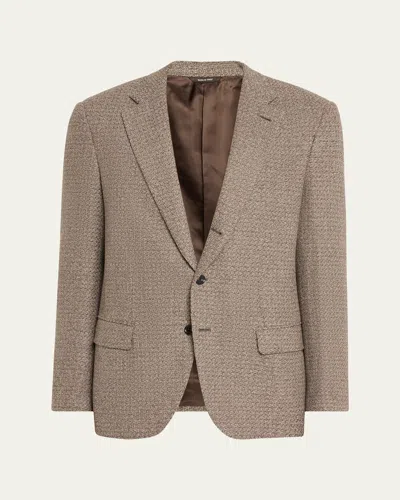 Loro Piana Men's Torino Wool Single-breasted Sport Coat In F6fc Natural Dark Br