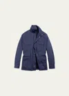 Loro Piana Men's Traveler Windmate Storm System Jacket In Navy