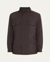 Loro Piana Men's Traveller Field Jacket In Brown