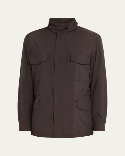 Loro Piana Men's Traveller Field Jacket In Brown