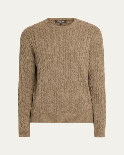 Loro Piana Treccia Crewneck In Brown