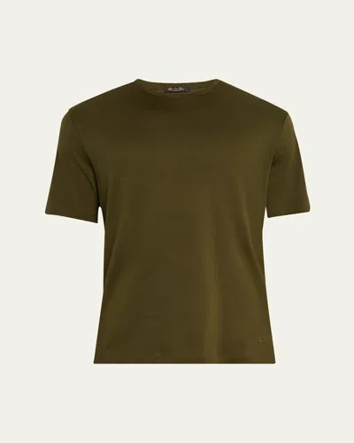 Loro Piana Men's Tremezzo Sea Island Cotton Crewneck T-shirt In 516y Fern Meadow