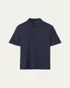 Loro Piana Men's Tremezzo Sea Island Cotton Polo Shirt In Blue Navy