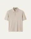 Loro Piana Men's Tremezzo Sea Island Cotton Polo Shirt In Coastal Wind Mel