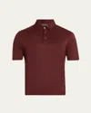 Loro Piana Men's Tremezzo Sea Island Cotton Polo Shirt In Red
