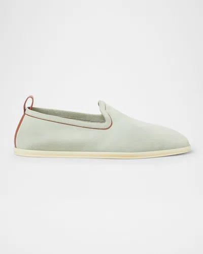LORO PIANA MEN'S VENICE WALK SUEDE LOAFERS