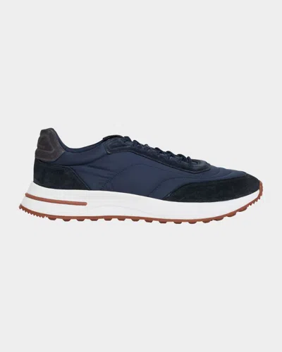 Loro Piana Men's Weekend Walk Low-top Sneakers In Blue