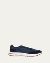 Loro Piana Navy Blue Week End Walk Sneakers Men In Blue
