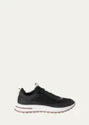 Loro Piana Men's Weekend Walk Performance Mesh Sneakers In Black