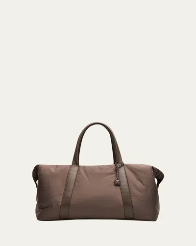 Loro Piana Men's Wind Nylon Leather-trim Duffel Bag With Pouches