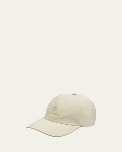 Loro Piana Men's Windmate Storm System Baseball Hat In Ivory/desert