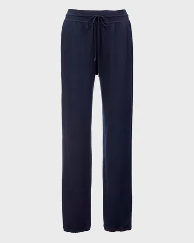 Loro Piana Merano Cashmere Drawstring Jogger Pants In Blue