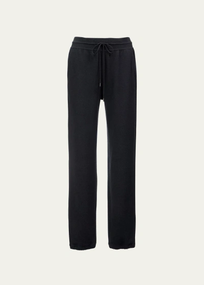 Loro Piana Merano Cashmere Drawstring Jogger Pants In Dark Blue