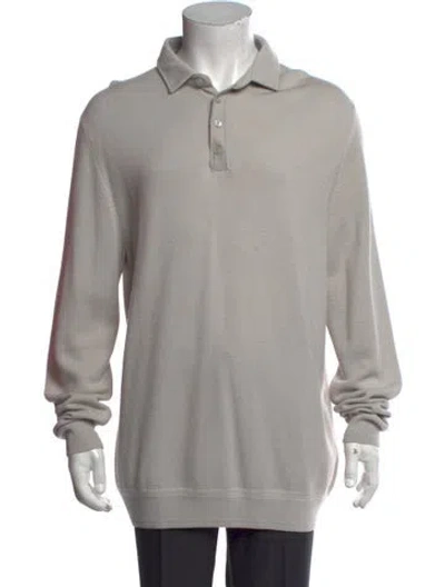 Pre-owned Loro Piana Merino Wool Collar Polo Shirt In Neutral