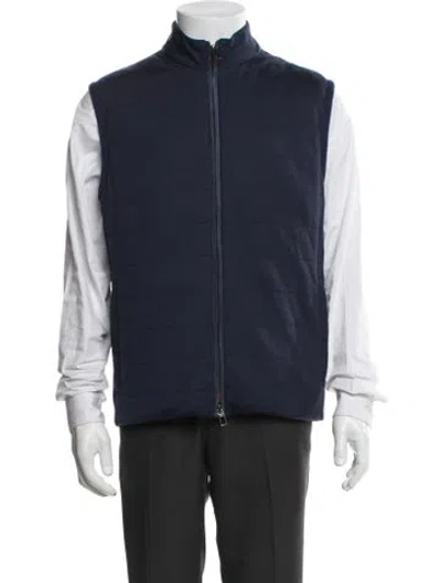 Pre-owned Loro Piana Merino Wool Vest In Blue