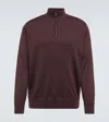 Loro Piana Mezzocollo Balfour Cashmere, Wool, And Silk Sweater In Sugar Plum