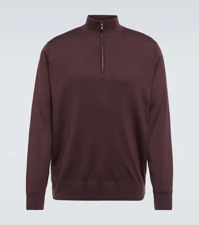 Loro Piana Mezzocollo Balfour Cashmere, Wool, And Silk Sweater In Sugar Plum