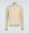 Loro Piana Slim-fit Cashmere Half-zip Sweater In Natural Mel Nougat