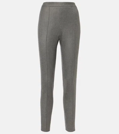 Loro Piana Mick Cashmere Slim Pants In Grey