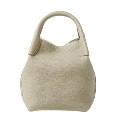 Loro Piana Micro Bale Bag In Dried Taragon/sun Gold