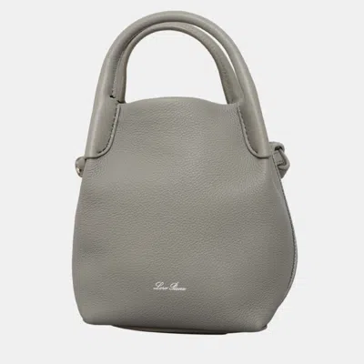 Pre-owned Loro Piana Micro Bale Bag In Gray
