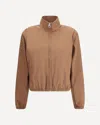 Loro Piana Microfiber Bomber Jacket In Brown